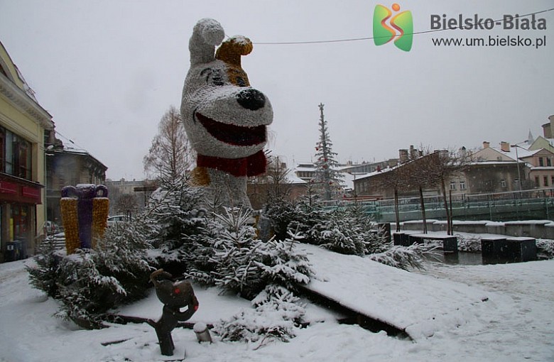 Zgasła część świątecznych iluminacji w Bielsku-Białej