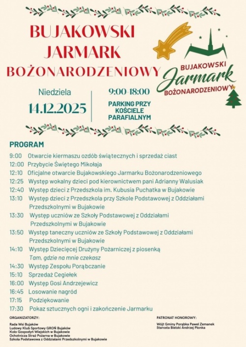 Jarmark Bożonarodzeniowy w Bujakowie 