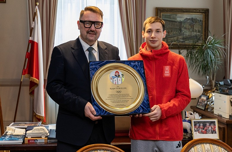 Kacper Tomasiak odwiedził Prezydenta Klimaszewskiego