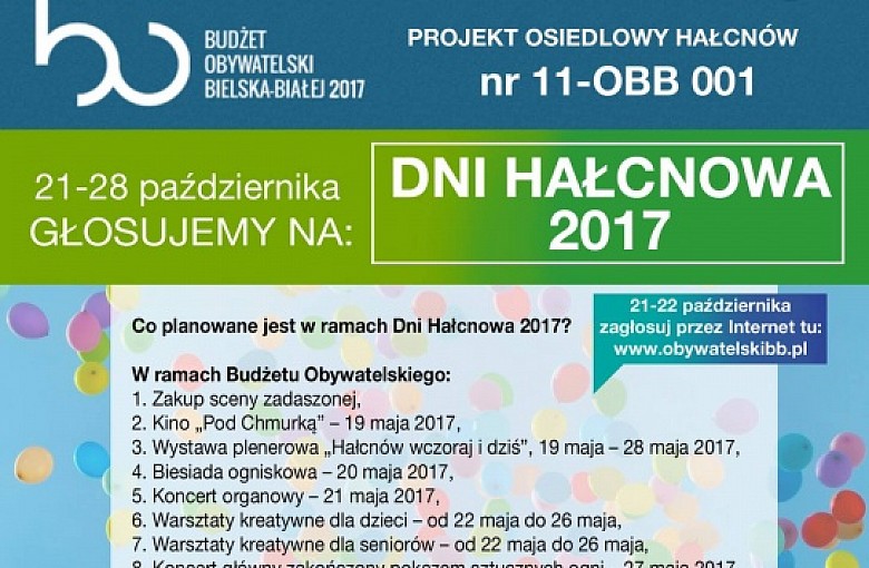 Dni Hałcnowa 2017 - projekt osiedlowy