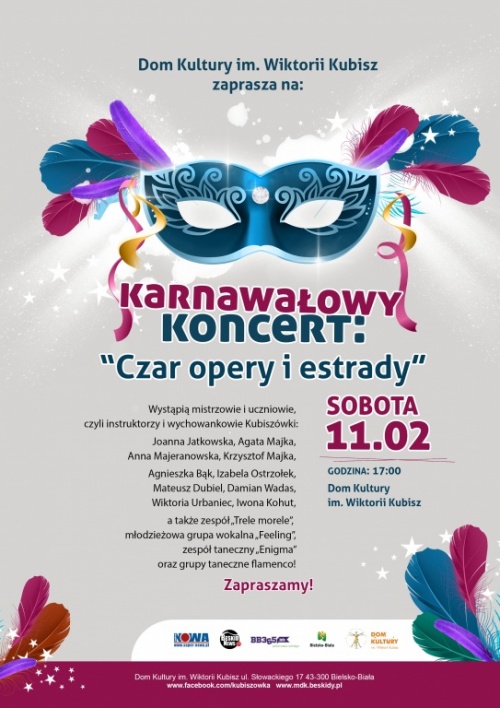 Koncert karnawałowy w bielskiej Kubiszówce!