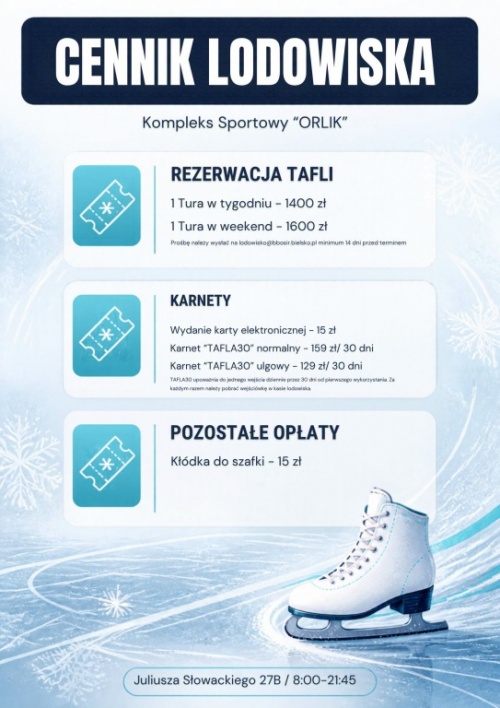 Lodowisko w&nbsp;Bielsku-Białej wraca! Otwarcie już 5&nbsp;listopada. Godziny otwarcia oraz cennik