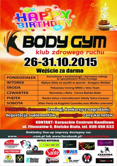 3 Urodziny Body Gym
