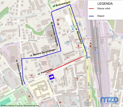 Utrudnienia na ulicy Piastowskiej