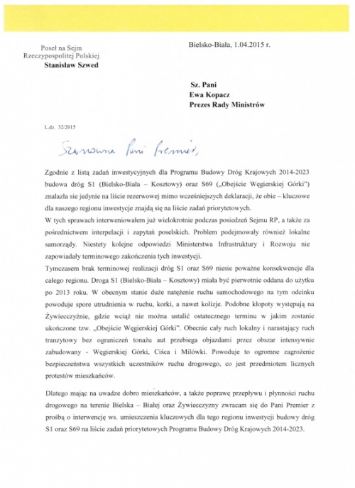 List do Pani Premier