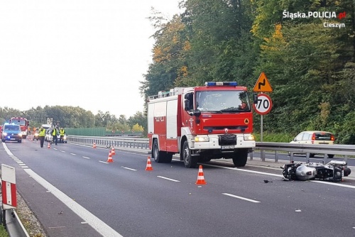 Śmiertelny wypadek motocyklisty