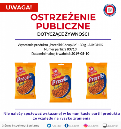 Ostrzeżenie publiczne dotyczące żywności