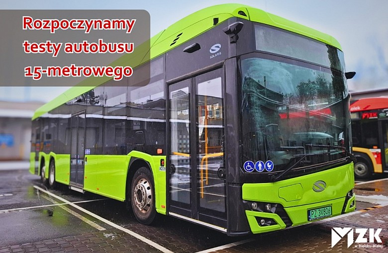 Elektryczny autobus Solaris Urbino 15 LE na testach w Bielsku-Białej