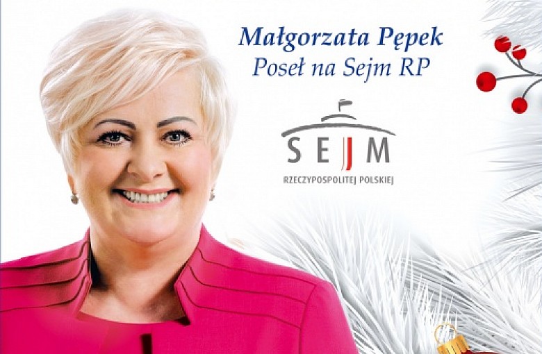 Świąteczne Życzenia składa Poseł na Sejm RP Małgorzata Pępek