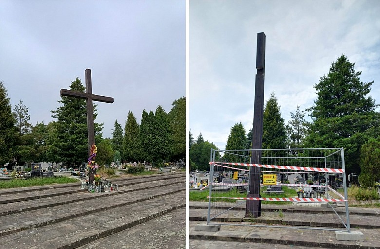 Bielsko-Biała. Potrzebna naprawa krzyża