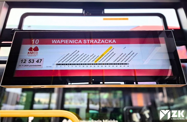 Nowe wyświetlacze w autobusach w MZK