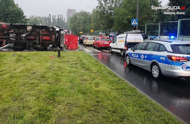 Wypadek na skrzyżowaniu Andersa i Michałowicza