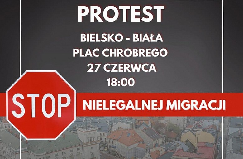 Bielsko-Biała. Protest przeciwko nielegalnej migracji
