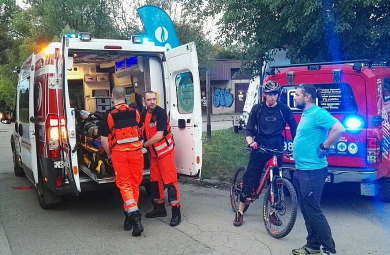 Poszkodowany rowerzysta