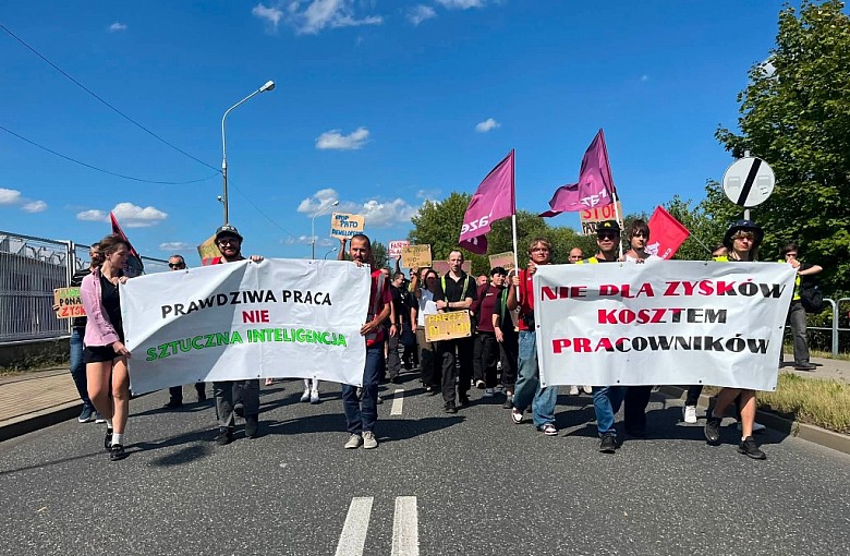„Nie dla zysków kosztem pracowników”. Protest w Bielsku-Białej