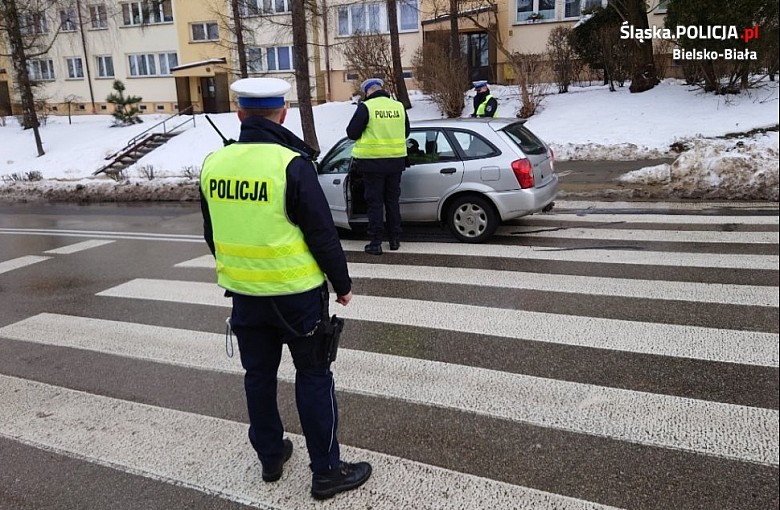 Bielsko-Biała: Potrącenie na pasach.