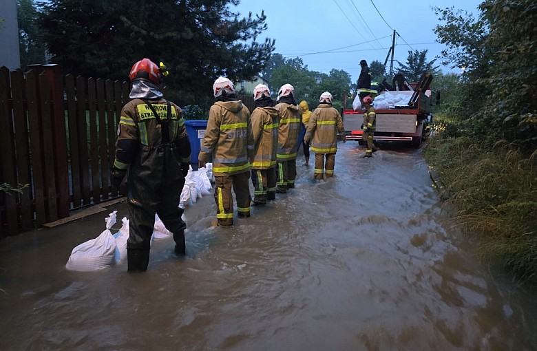 Pogotowie przeciwpowodziowe w Bielsku-Białej. 260 interwencji Straży Pożarnej
