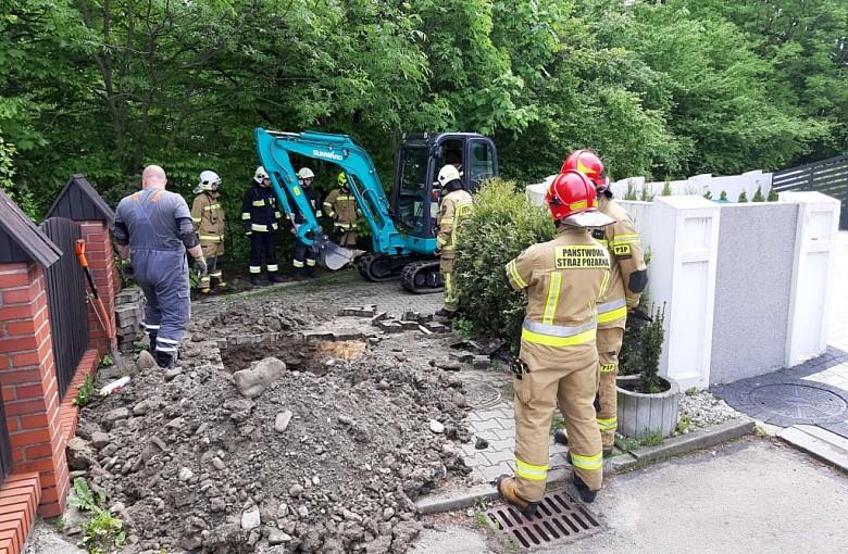 Bielsko-Biała. Podczas prac ziemnych uszkodzony został gazociąg