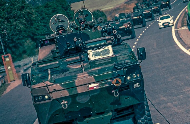 Uwaga! Wzmożony ruch kolumn pojazdów wojskowych