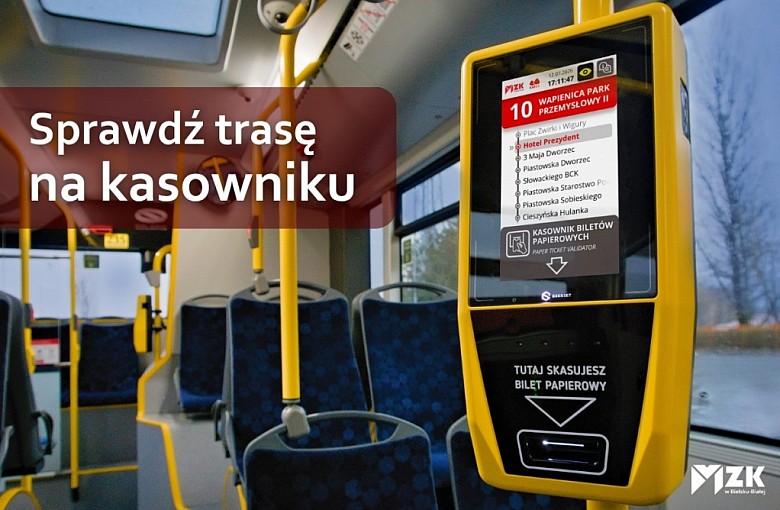 Nowa funkcja kasowników MZK. Pokażą trasę przejazdu