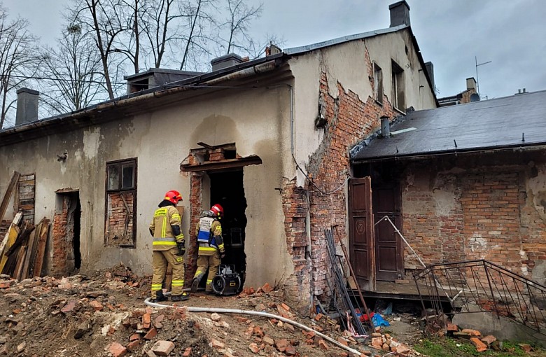 Bielsko-Biała. Pożar budynku przy ul. Stanisława Wyspiańskiego