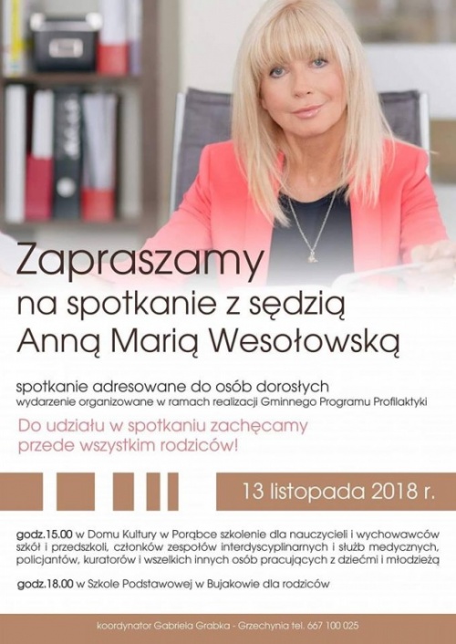 Anna Maria Wesołowska przyjedzie do Porąbki